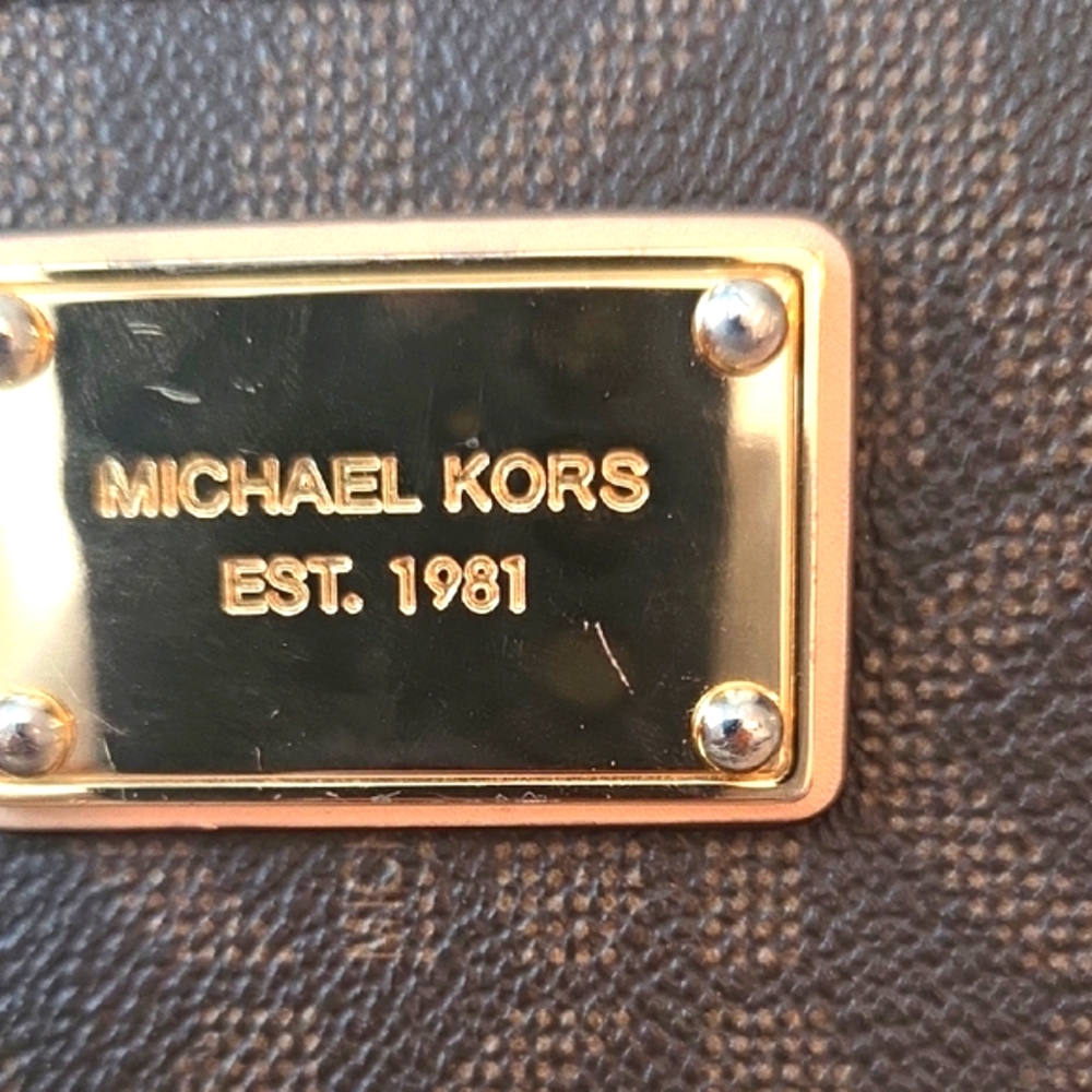 Michael Kors Dark Brown Wrislet with Gold Plate - Picture 2 of 8
